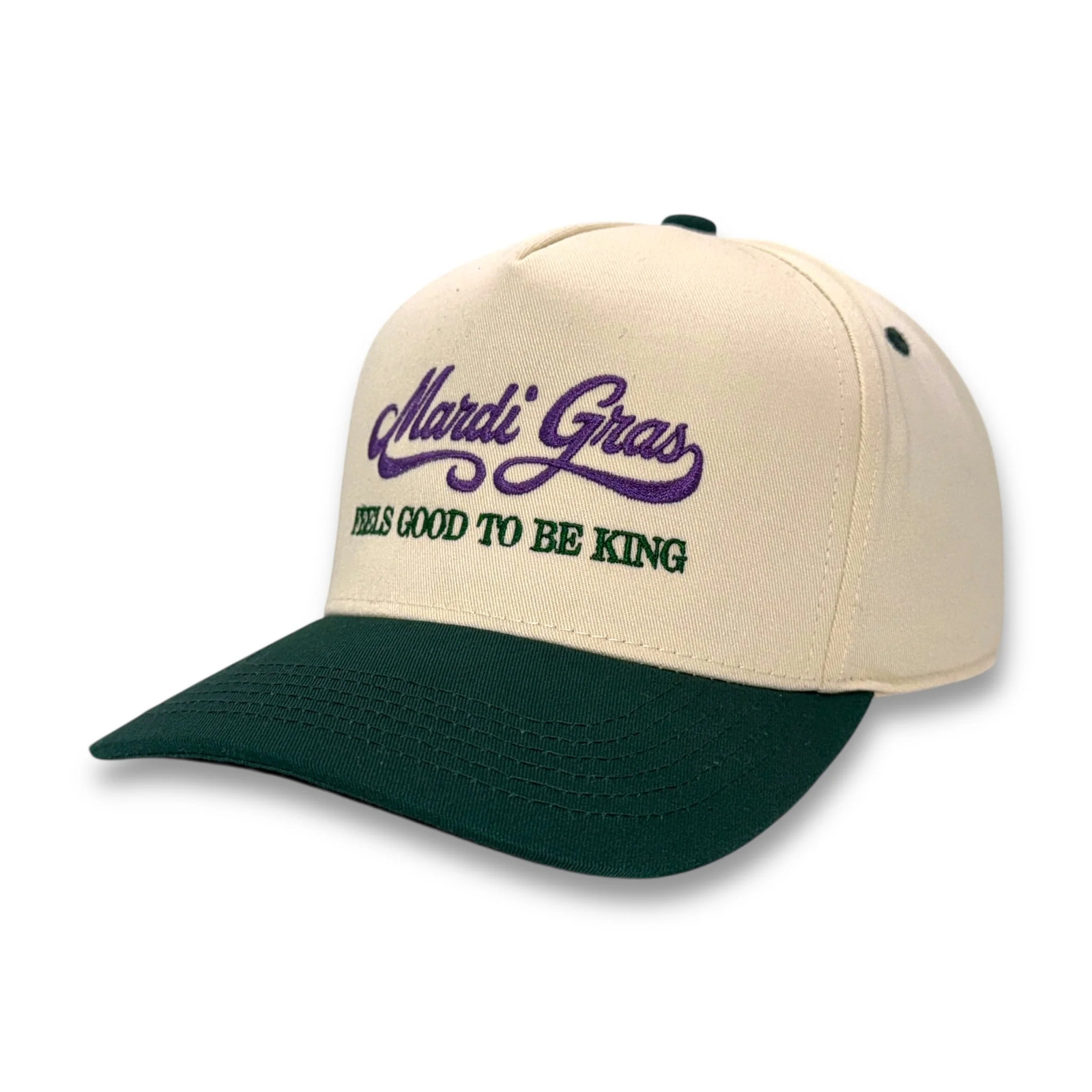 Mardi Gras King Hat Yellow Classic Embroidered Hat Mad Capper