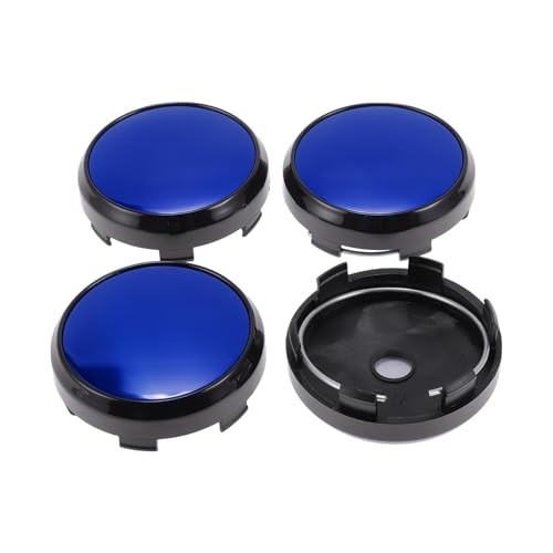 4 Pcs Wheel Center Caps Hub Caps Rim Center Caps 2.42" 2.60" Wheel Caps Blue