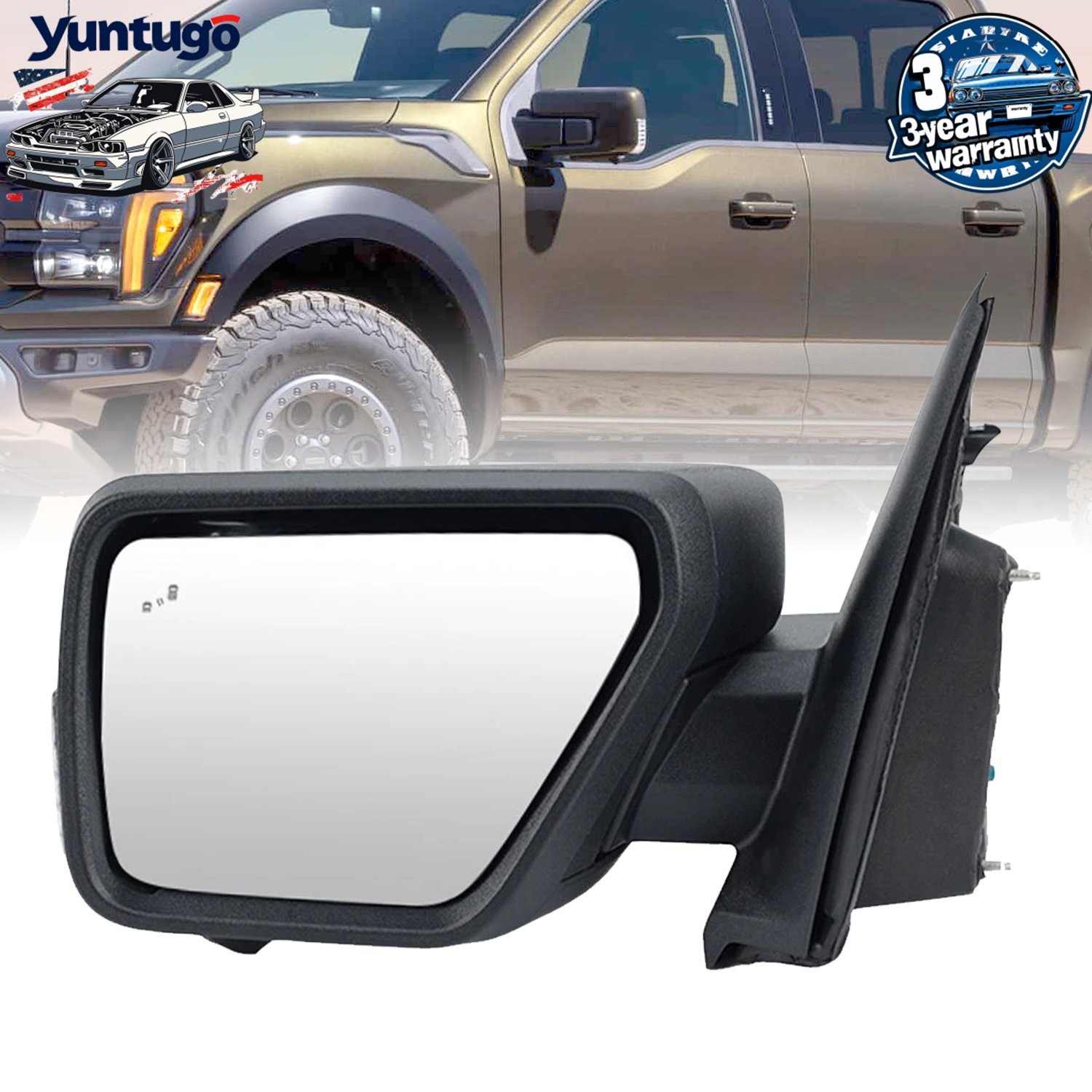 For 2021-2023 Ford F150 F-150 Left Driver Side Turn Signal Door Mirror Camera