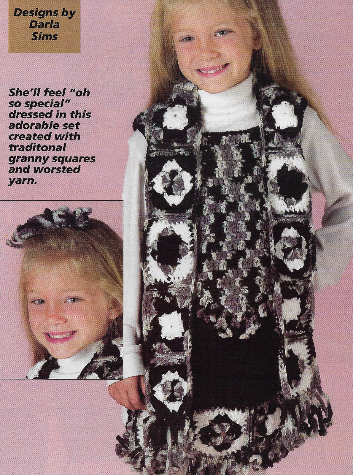 4 pc Girl's Little DarlingOutfit crochet pattern instructions
