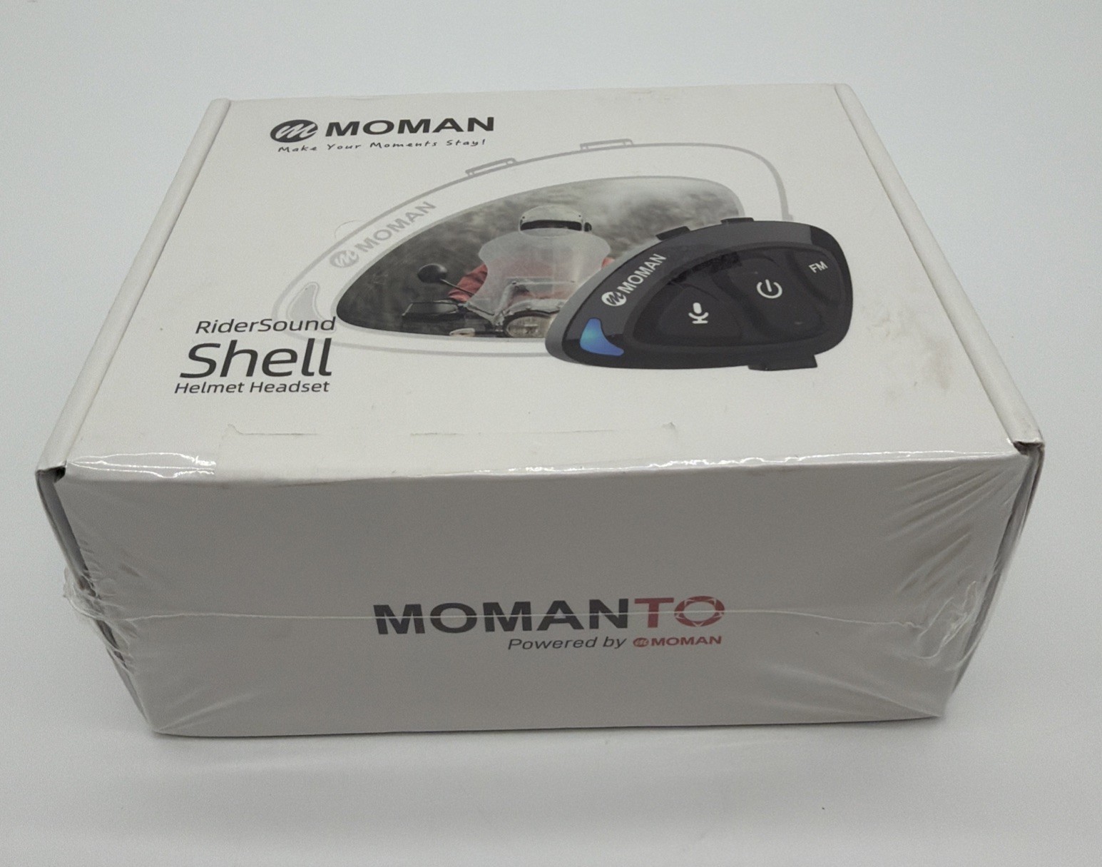 Moman RS-S Motorcycle Helmet Headset with HiFi Stereo/FM Radio/AI Voice Earphone