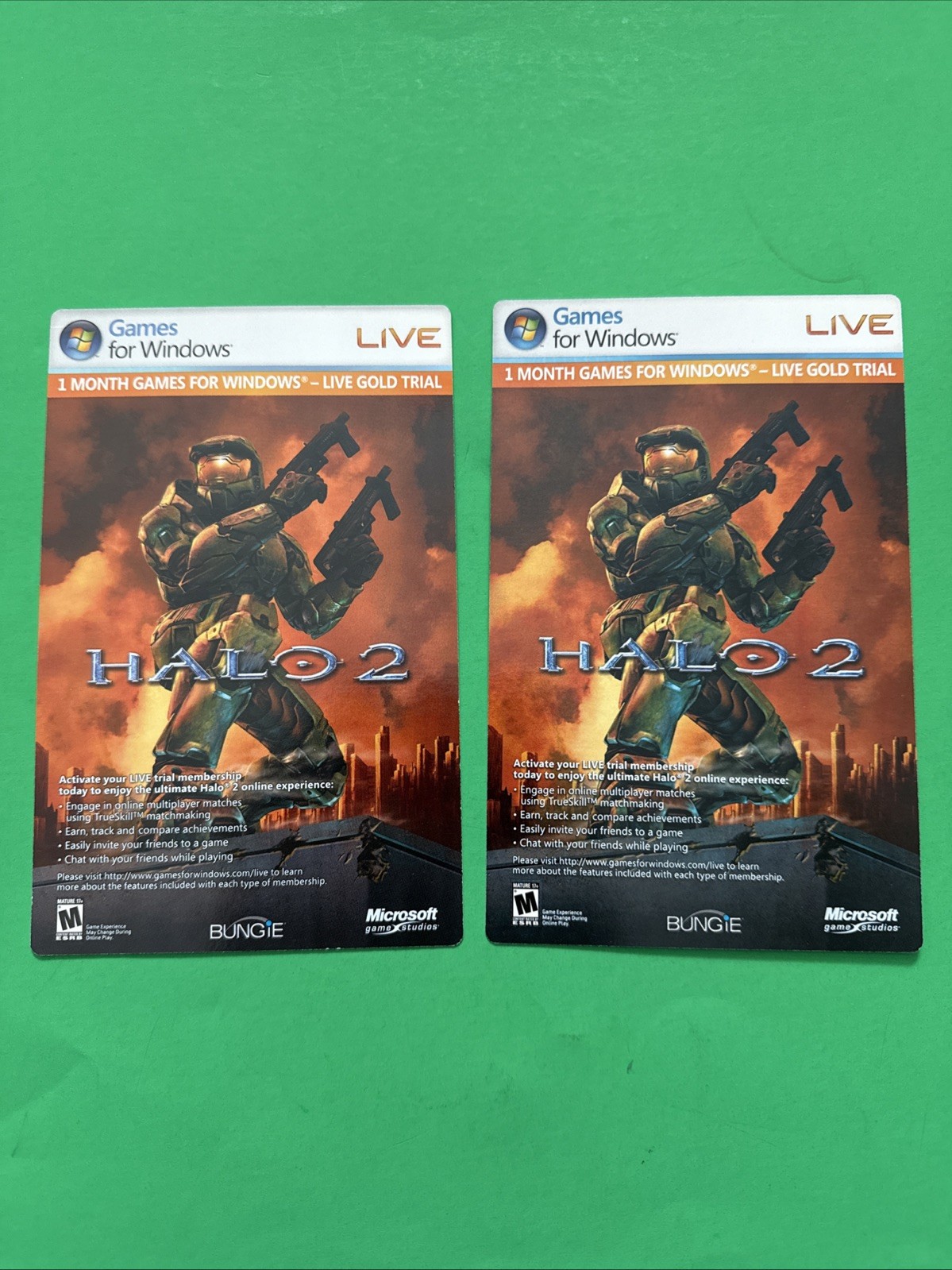 Expired Unused Halo 2 Games For Windows Live 1 Month Free Trial Lot Inserts