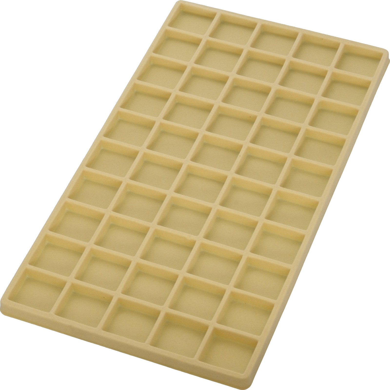 5 Beige 50 Slot Pendant Jewelry Showcase Display Tray Inserts