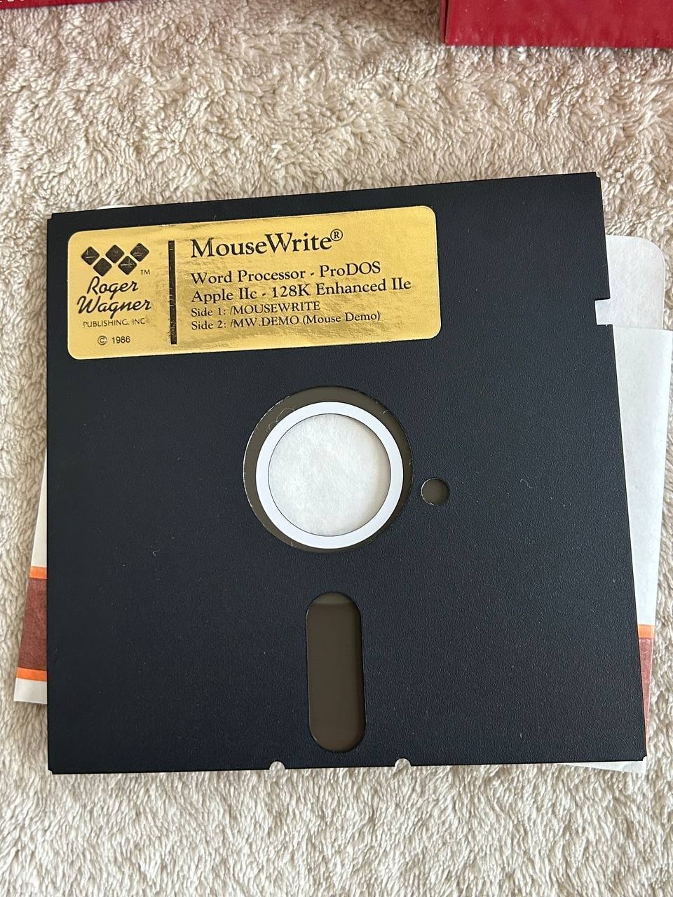 Macintosh MouseWrite Word Processor for Apple IIc IIGS IIe. Software 1985-86 #2