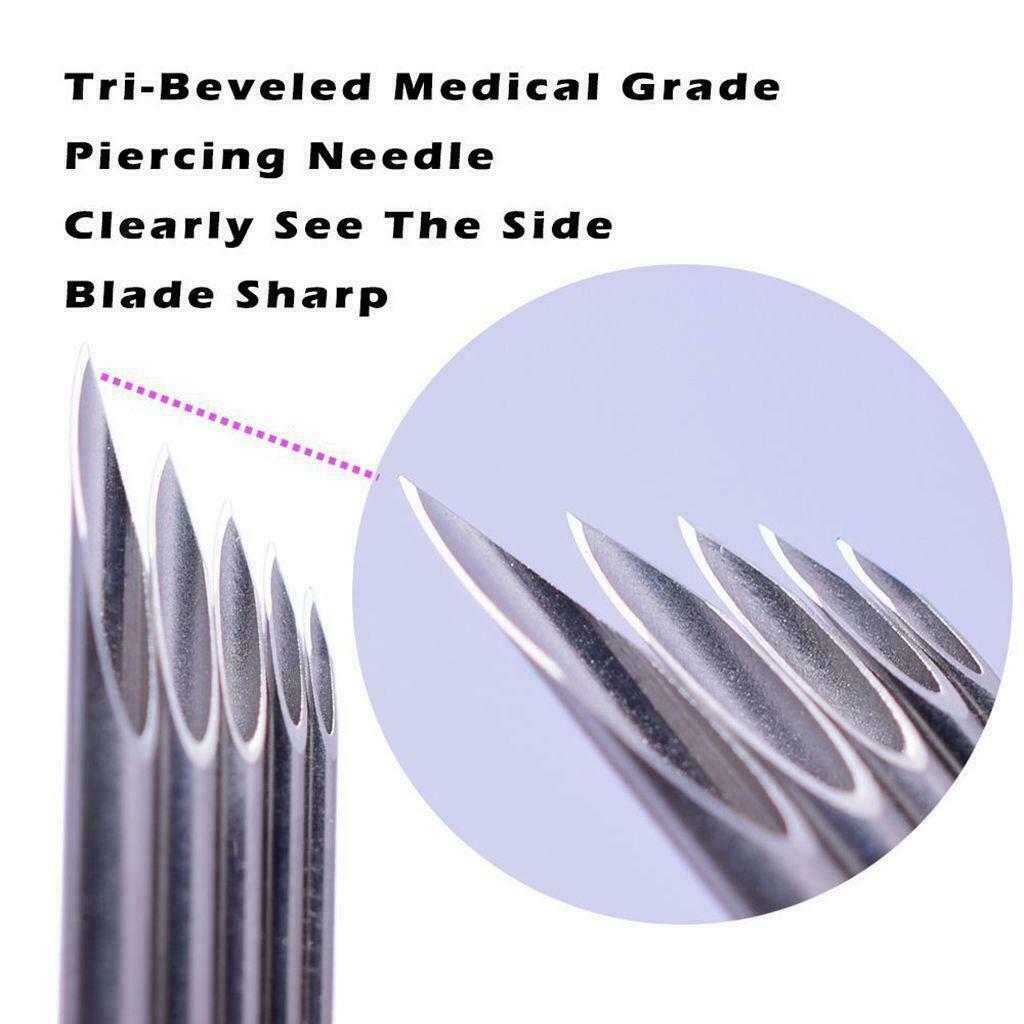 Piercing Body Needles 2Pcs Individually Packaged And Sterilized Sizes 12 - 20