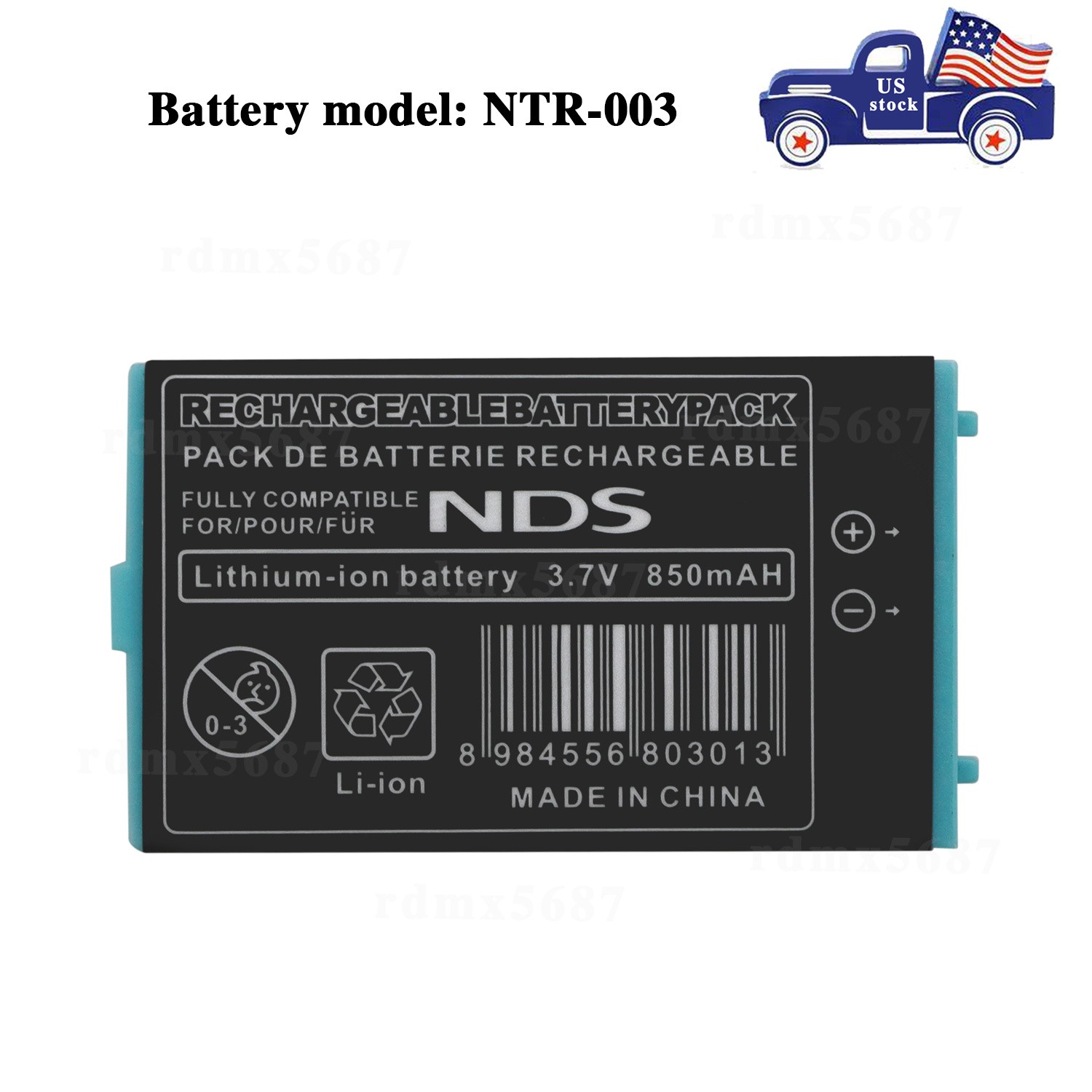 Replacement Battery for Nintendo DS NTR-003 NTR-001 portable game console new