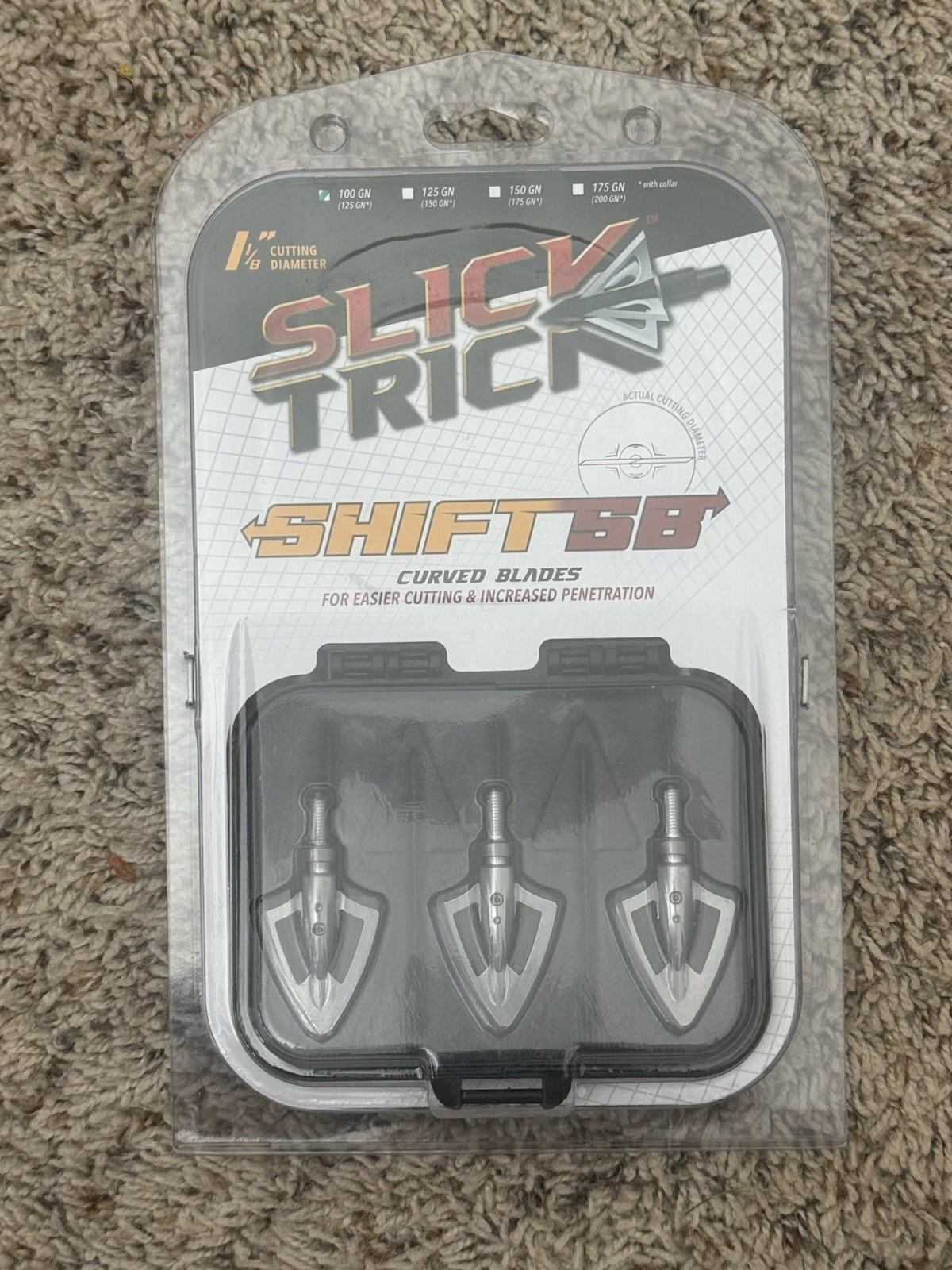 SlickTrick ShiftSB Broadhead Single Bevel 100/125 Grain 1 1/8" Cut Diameter