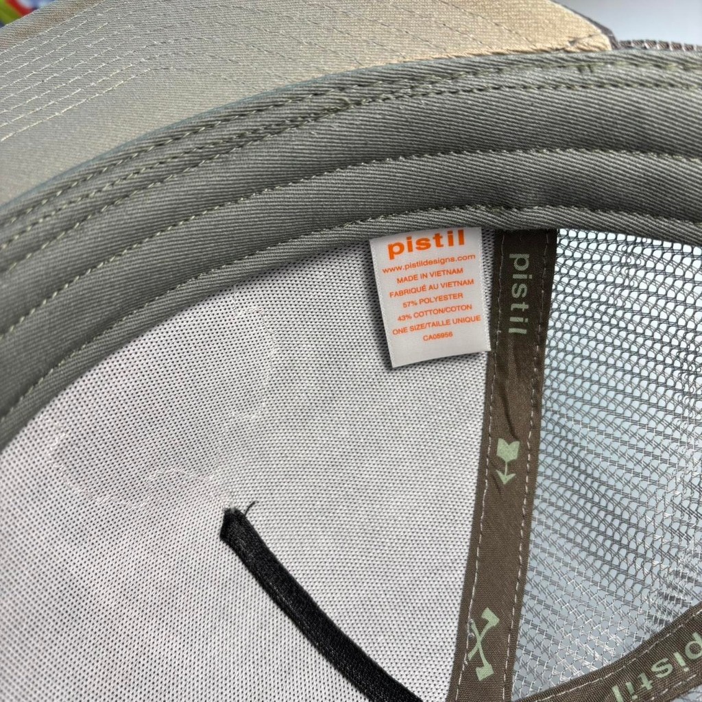 Men's grey trucker hat from Pistil, adjustable, NWOT