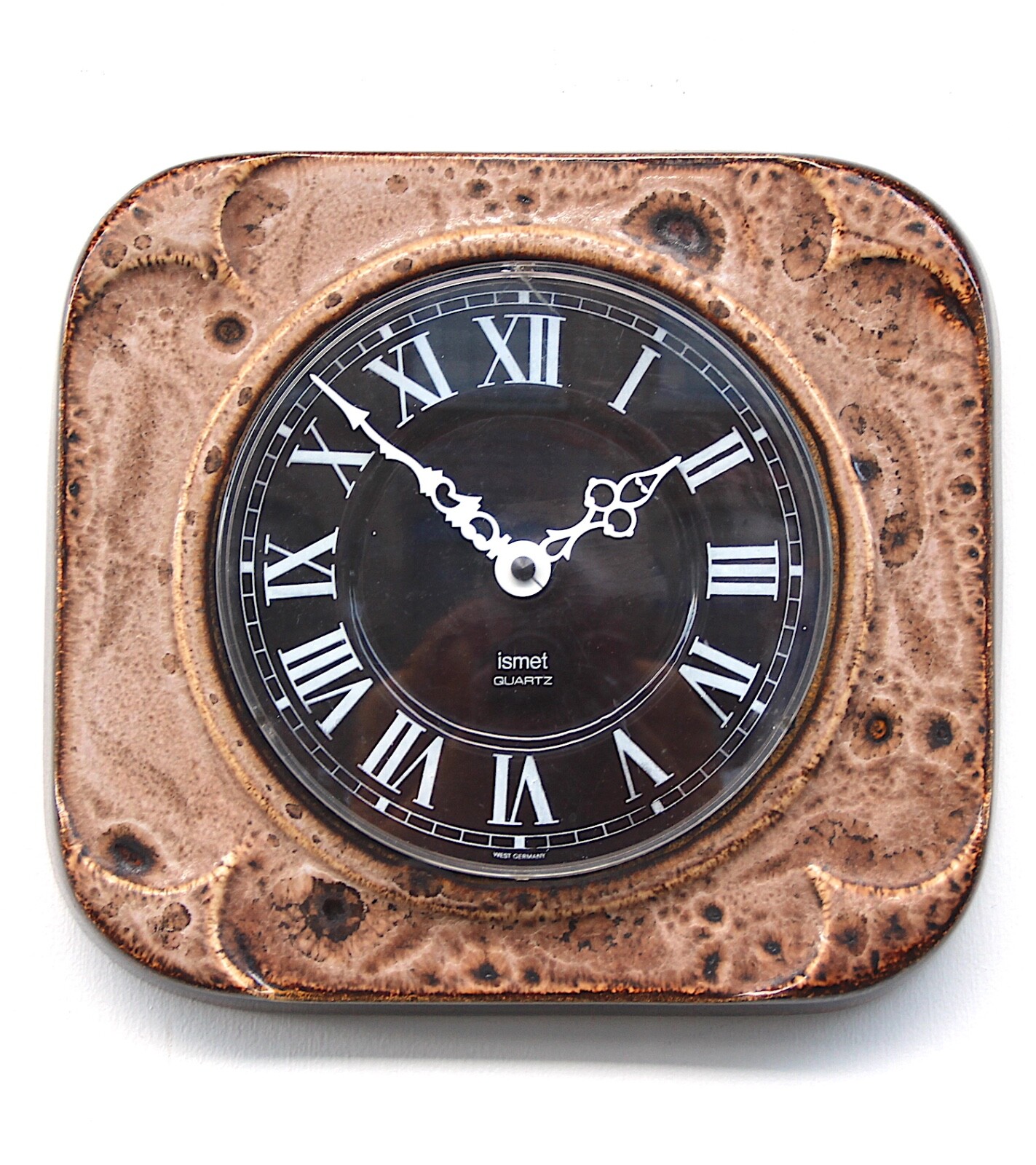 Lovely 1970s FAT LAVA West German ceramic Vintage Wall Clock Midcentury Retro