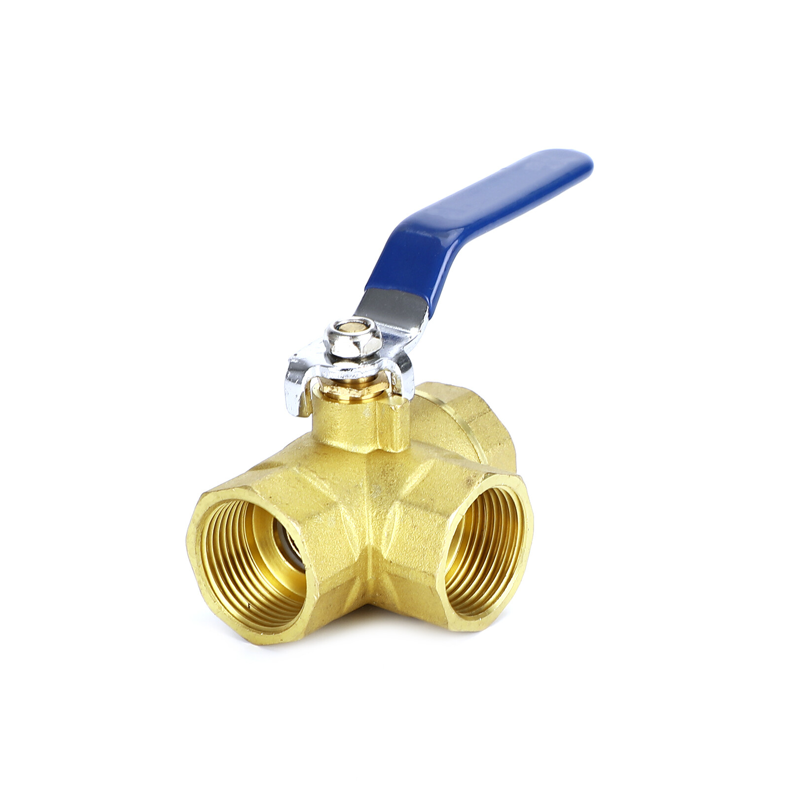 1" Ball Valve Female L Port 600 WOG NPT Brass Ball Valve Threaded Plumbing USA
