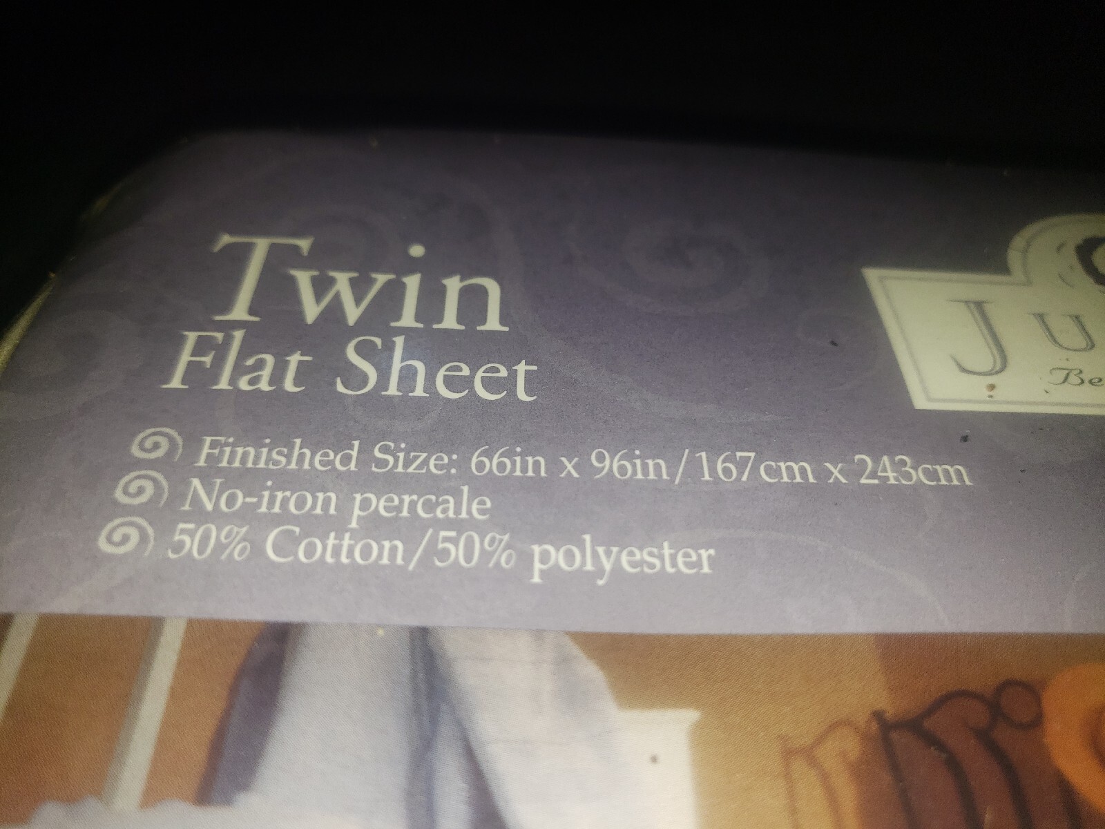 Twin Flat Sheet 50% Cotton 50% Polyester By Jubilee 180 Thread Count Travertine