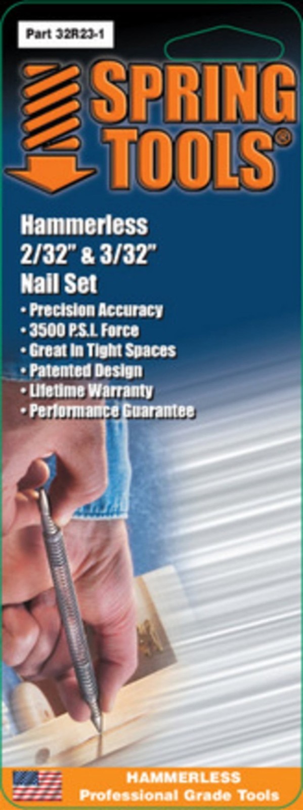 Spring Tools 2008926 0.06 & 0.09 in. Double Ended Nail Set