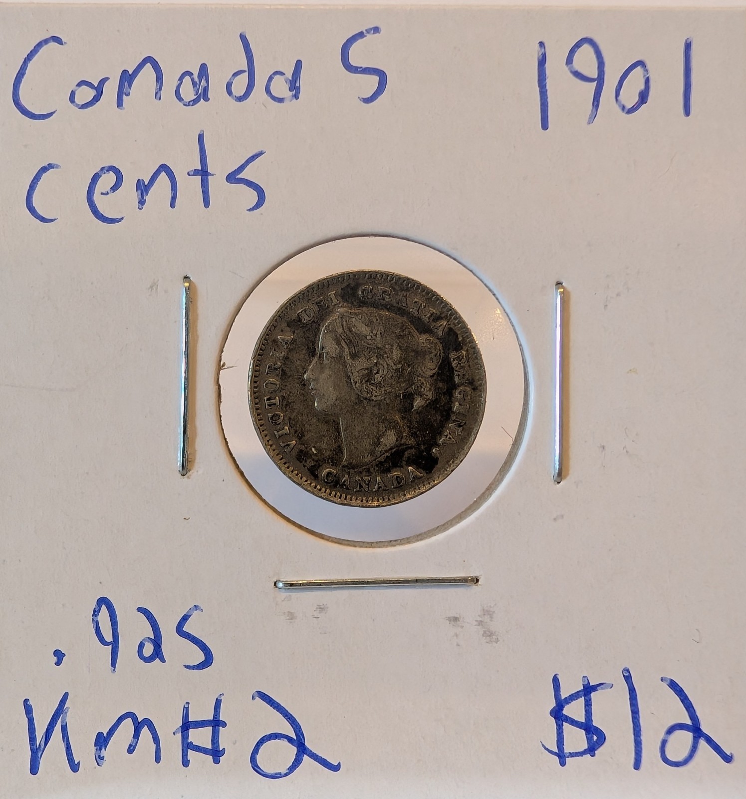1901 Canada 5 Cents Km#2