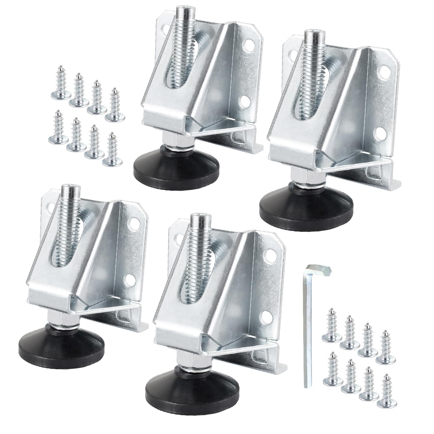 Leveling Feet 4PK, Heavy Duty Adjustable Furniture Leg Levelers with Non-Marring