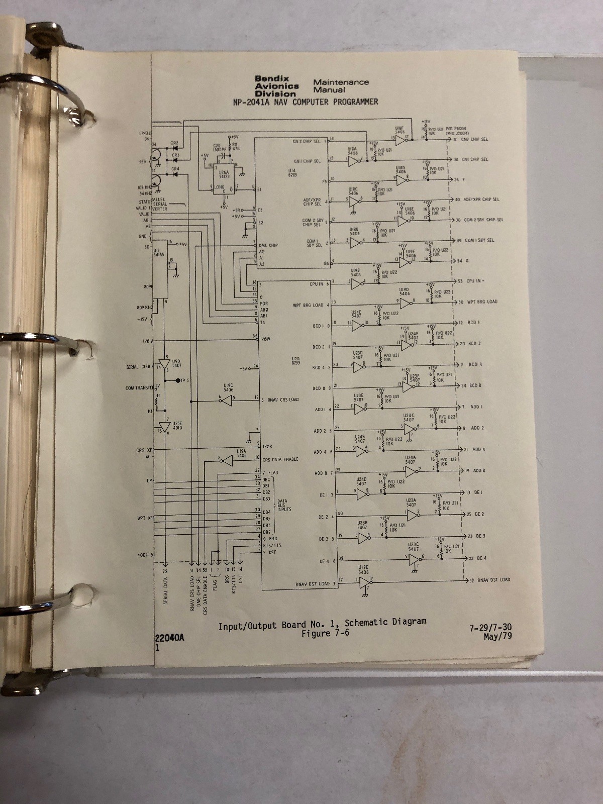 Bendix NCP-2040 NAV Programmer System Maintenance Manual 1979 Original