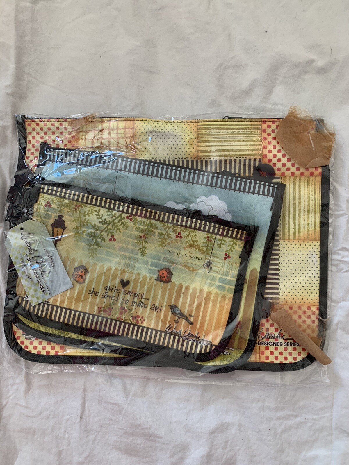 Set Of 3 Accessory Bag Set 3 Wendy Vecchi  Mixed Media Storage Ranger