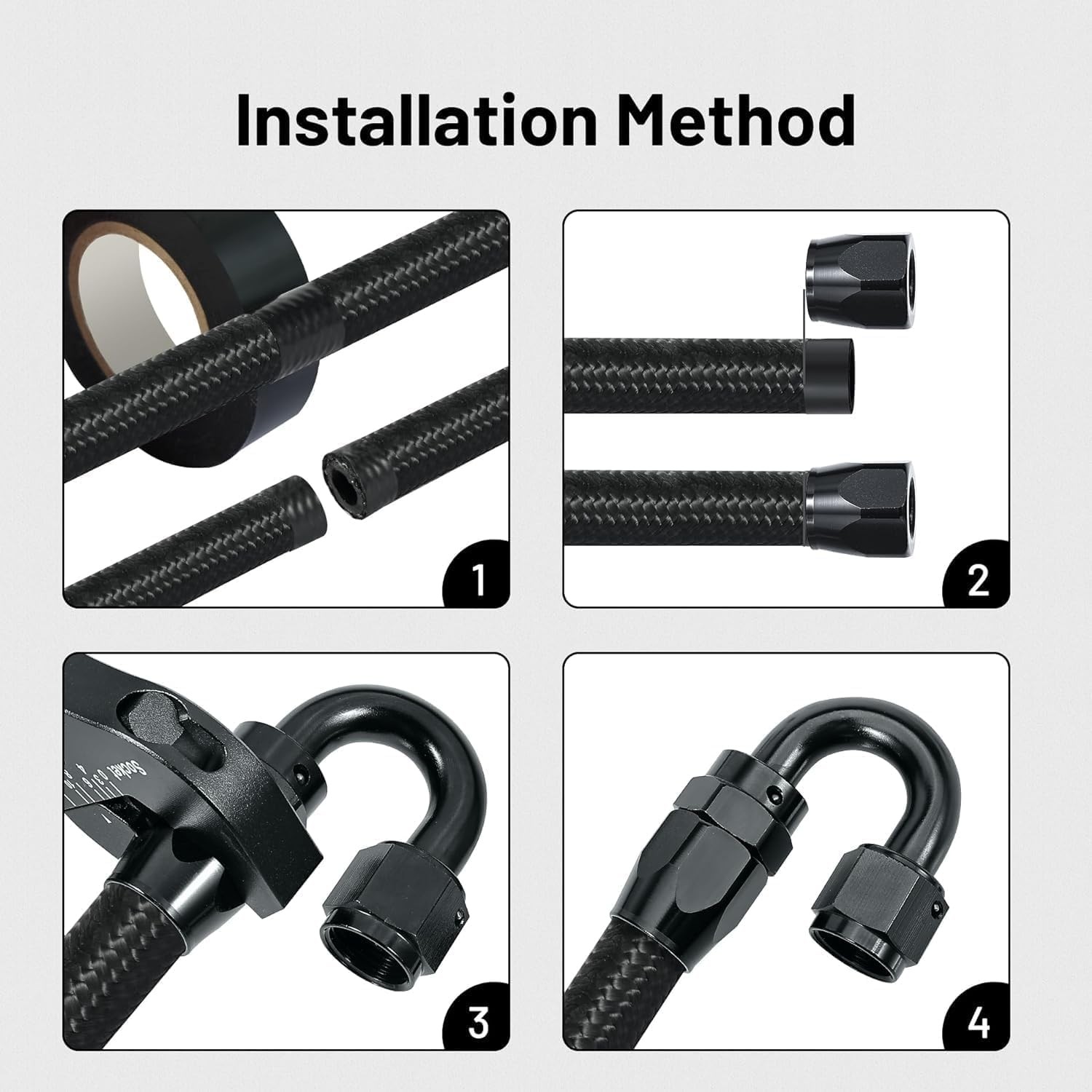 Fuel Line Hose Kit AN6 Braided Set