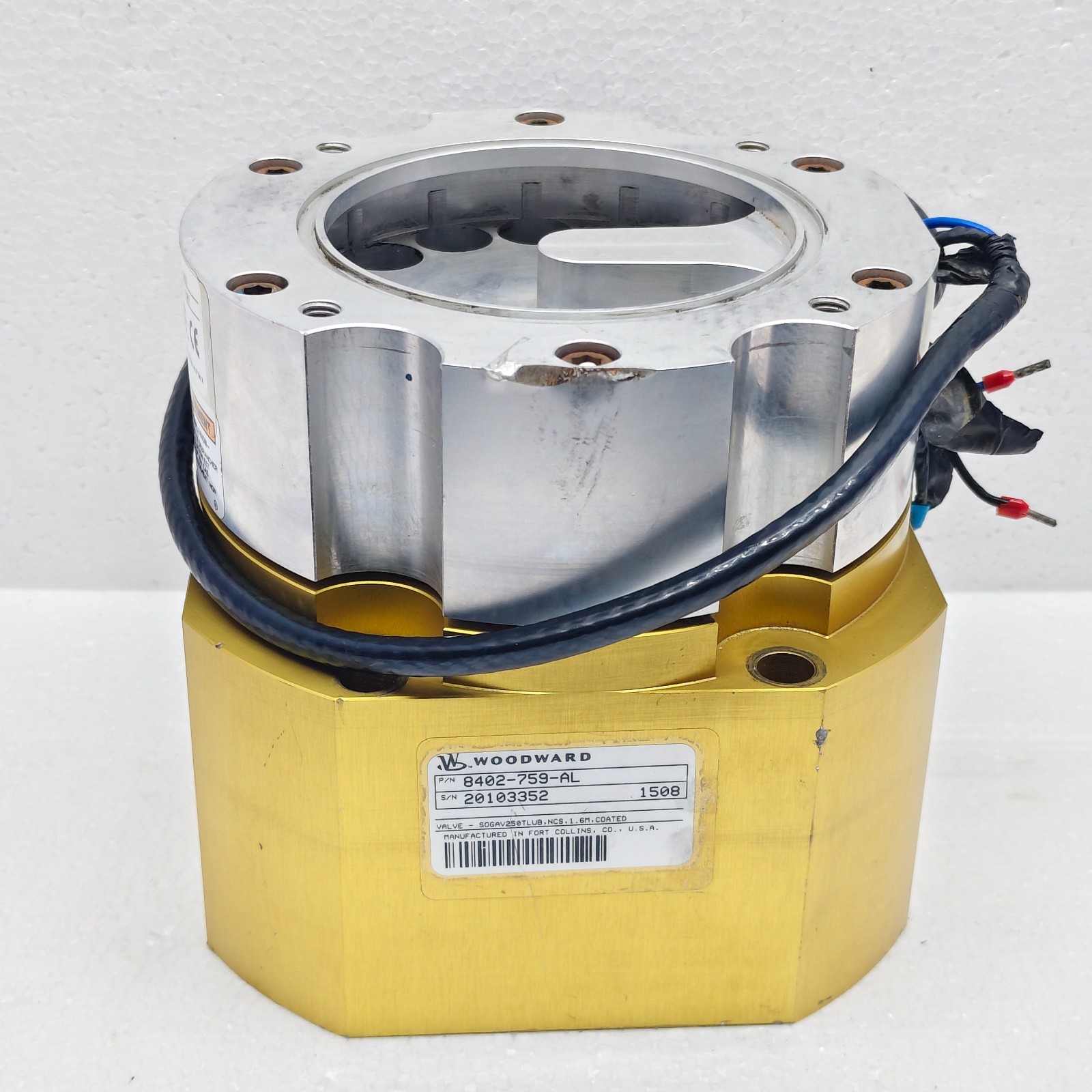 WOODWARD 1200 N SOLENOID FUEL SHUTOFF ACTUATOR PN: 5852-1062