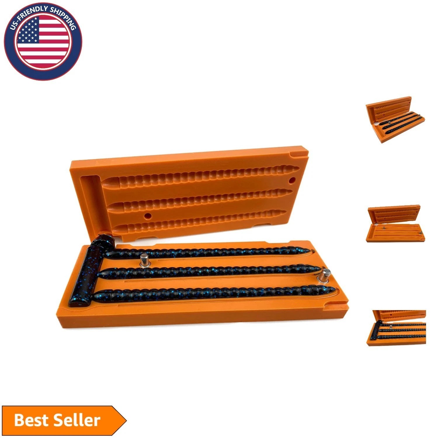 Professional-Grade 5" Gulp Shaky Worm Injection Mold - Customizable Fishing Lure