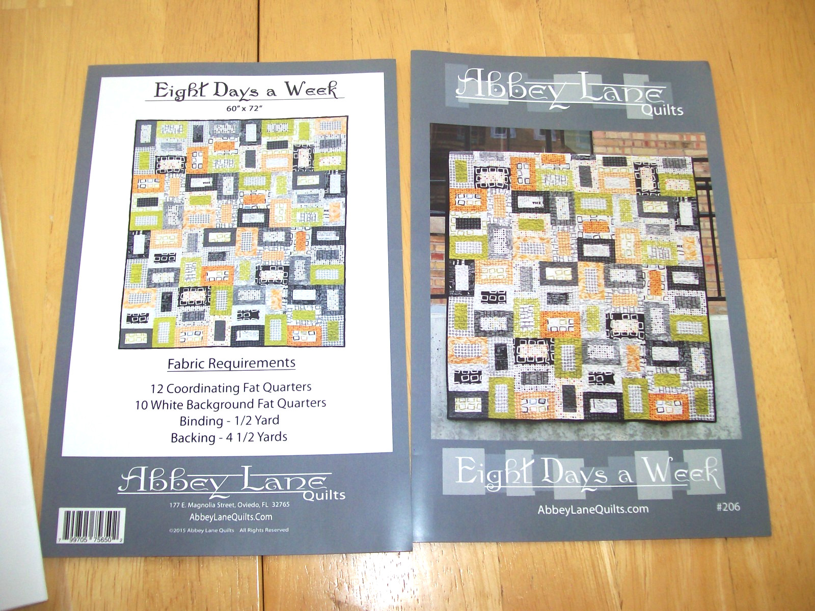 Eight Days a Week 60" x 72" Fat Quarter Quilt Pattern Design Quilting Blanket