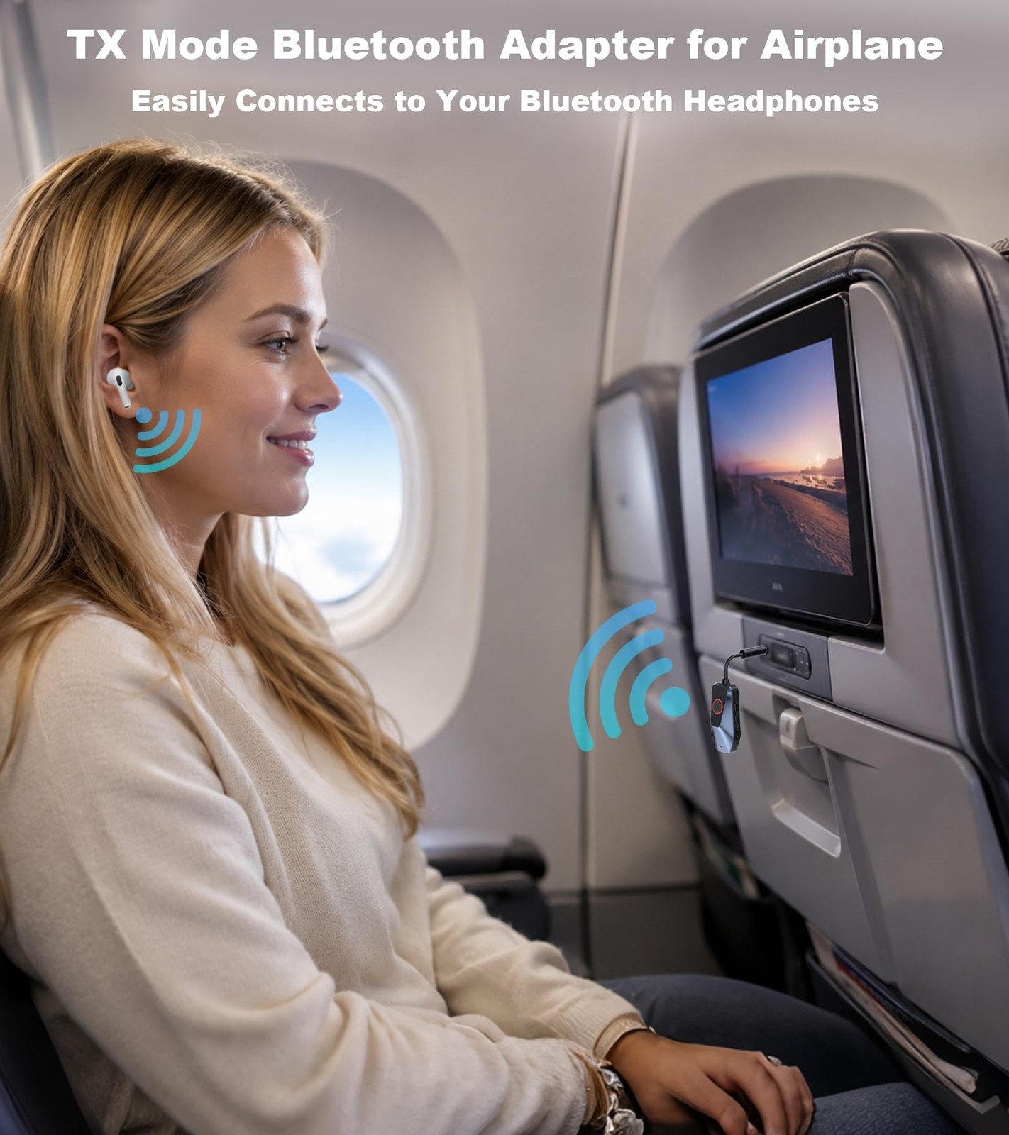 Bluetooth 5.3 Transmitter Receiver for TV & Airplane
