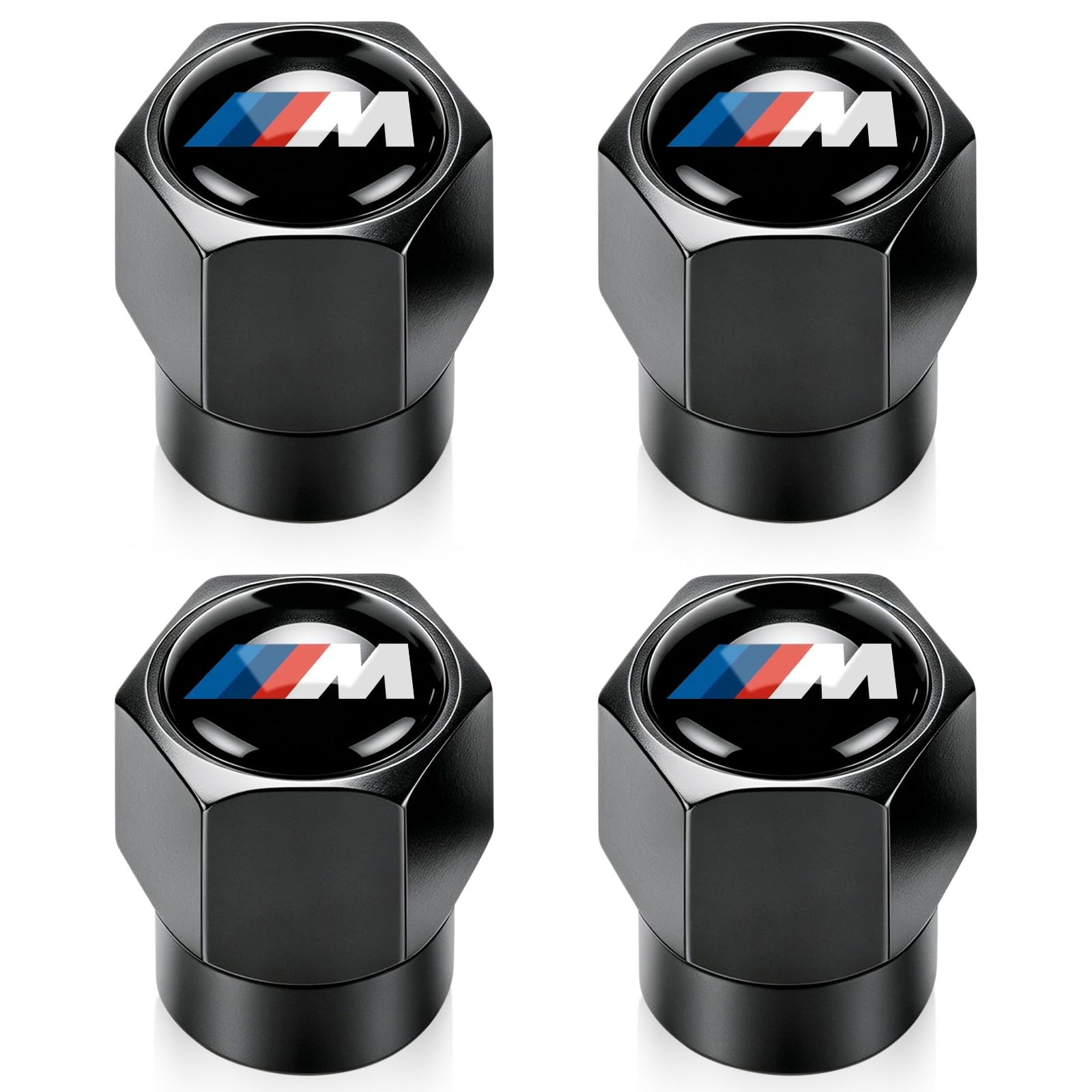 Tire Valve Stem Caps for BMW M M2 M3 M4 M6 M8 Metal Wheel Air caps Black-03