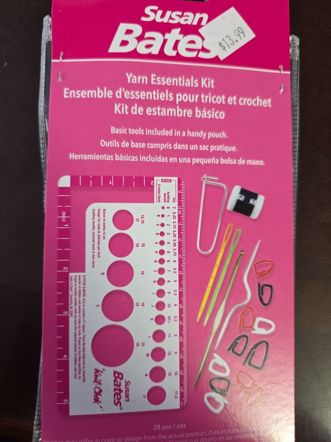 New (2) Susan Bates Yarn Essentials Kit 28pc Basic Tools In a Handy Pouch 14159