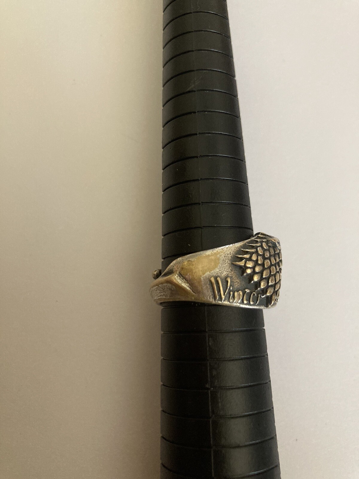 Handcrafted “GOT”Direwolf Ring - "Winter Is Coming" Size 11
