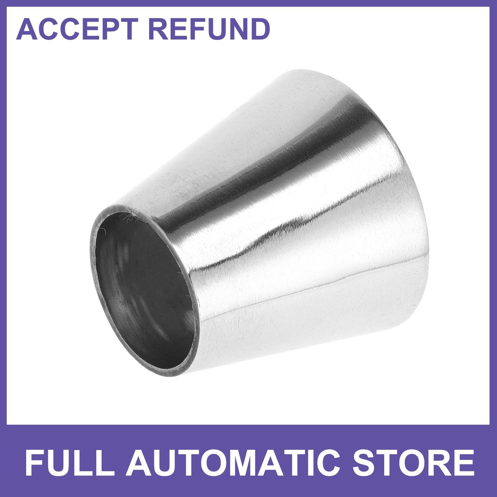 Car Exhaust Pipe Tubing Piping Adapter 1.25OD to 2"OD 201 Stainless Steel New