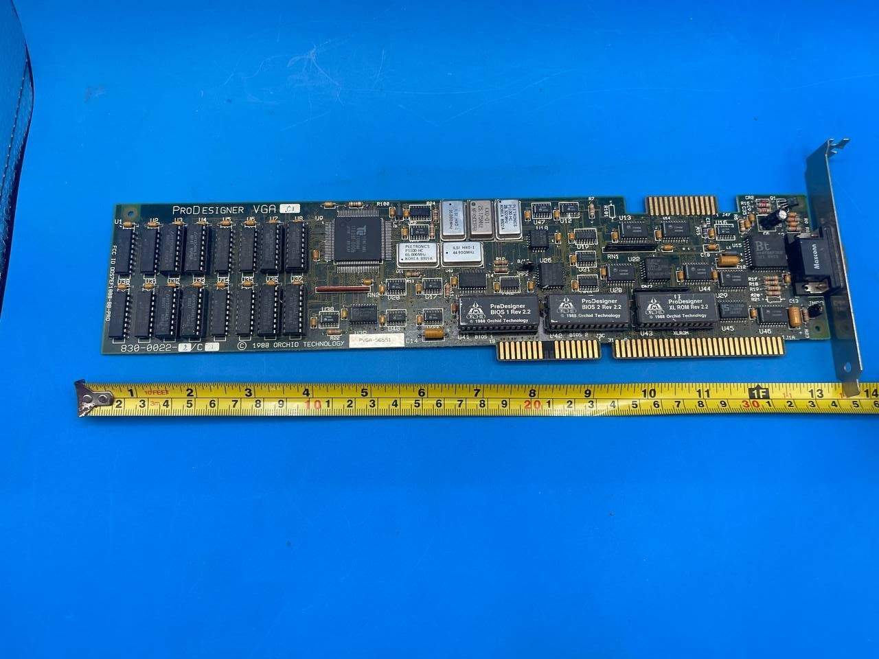 1988 Orchid ProDesigner VGA ISA Video Card Tseng ET3000AX 830-0022 - RE