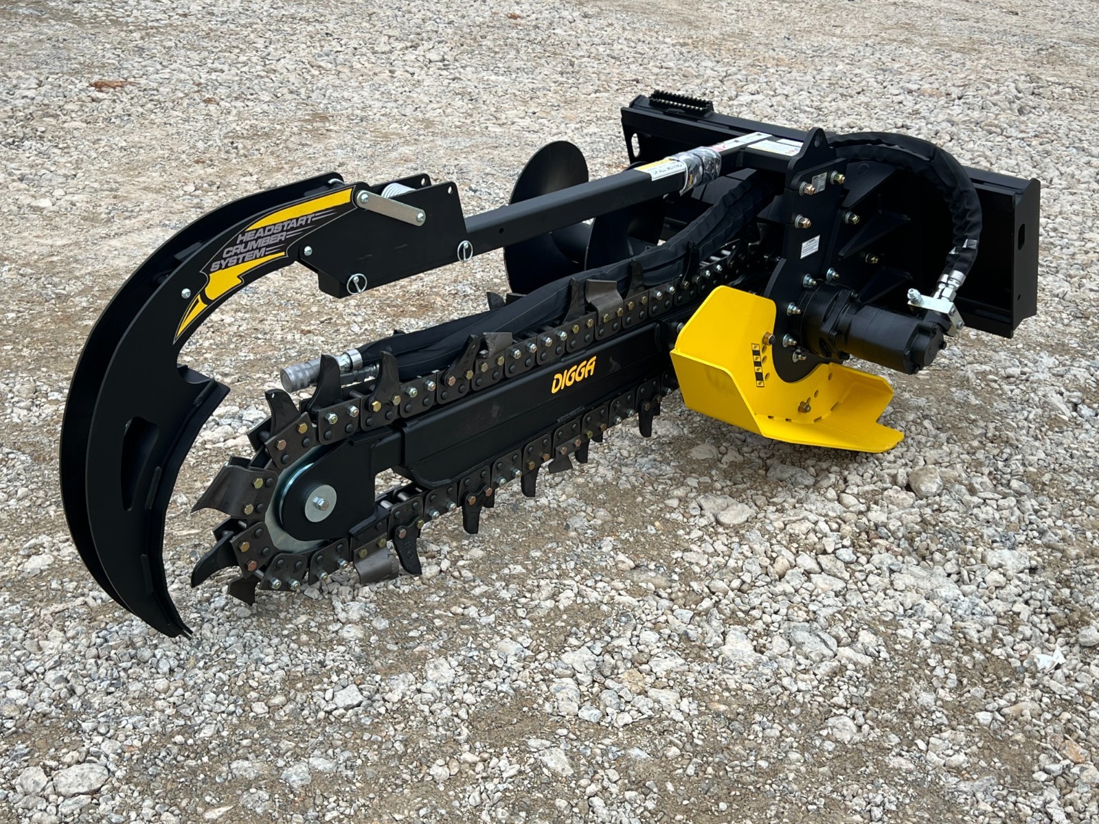 Digga 48" x 6" Bigfoot High Flow Trencher Attachment Fit Skid Steer Quick Attach