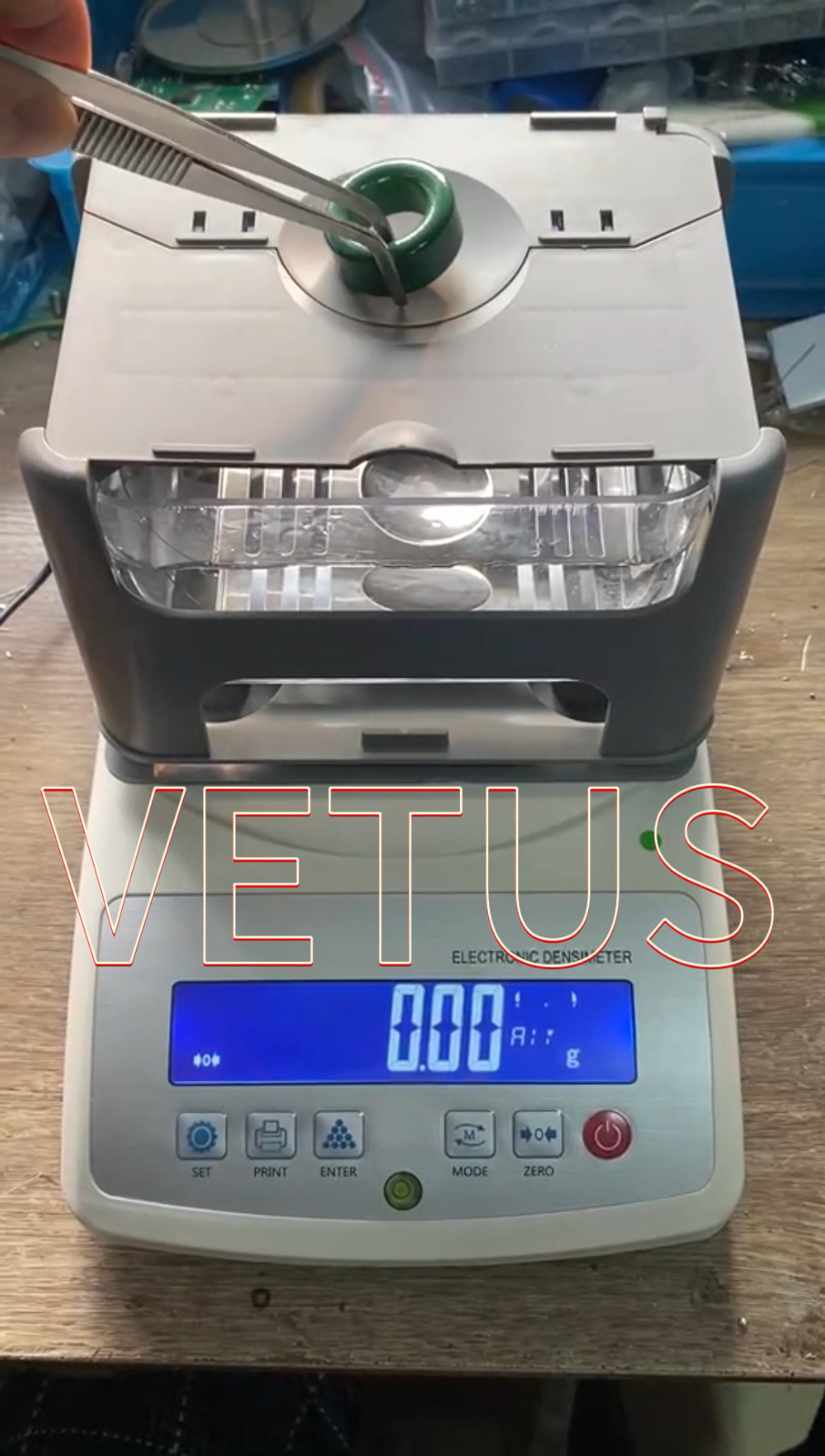 Solid Densitometer Density Meter Gravity Balance Gravimeter Tester 120g RS232