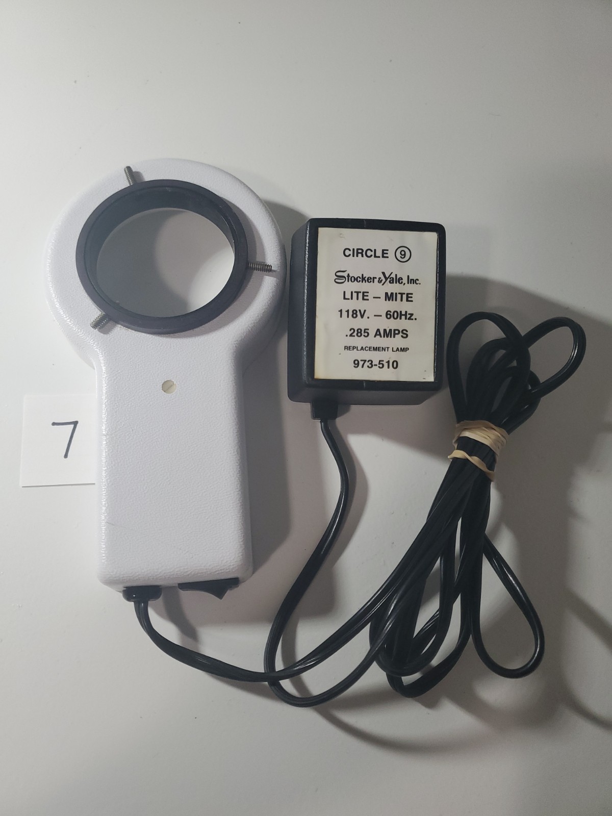 StuckerYale Lite Mite Circle 9 Illuminator Light Source WORKS!