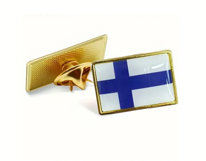 Finland Pin Flag Siniristilippu Flag Lapel Pin Finland Badge