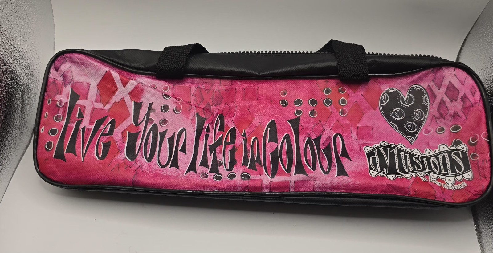 Ranger Dylusions Live Your Life in Colour Craft Bag Pink Hearts