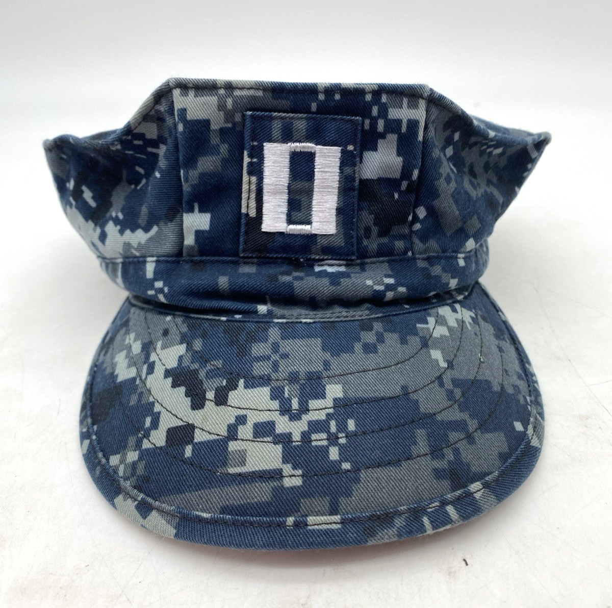 US Navy LT CPT Cap Working Utility Blue Digital Camo Hat 7 3/8