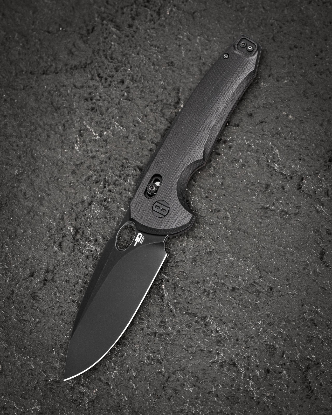 Bestech Knives Noctar Folding Knife 3.75" 14C28N Steel Blade Black G10 Handle