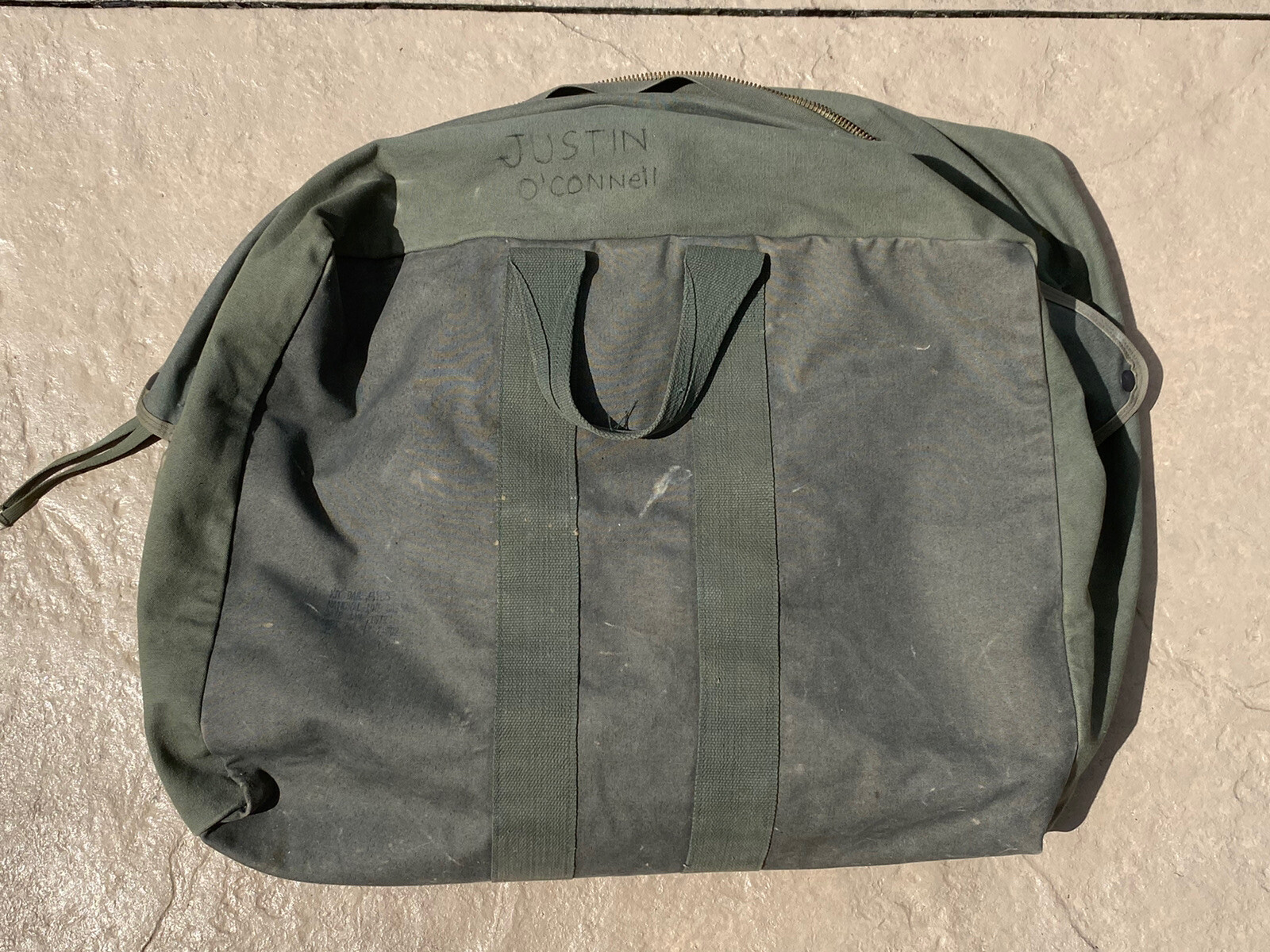 Vintage Vietnam 1972 Green Kit Bag Flyers Military Issue USAF