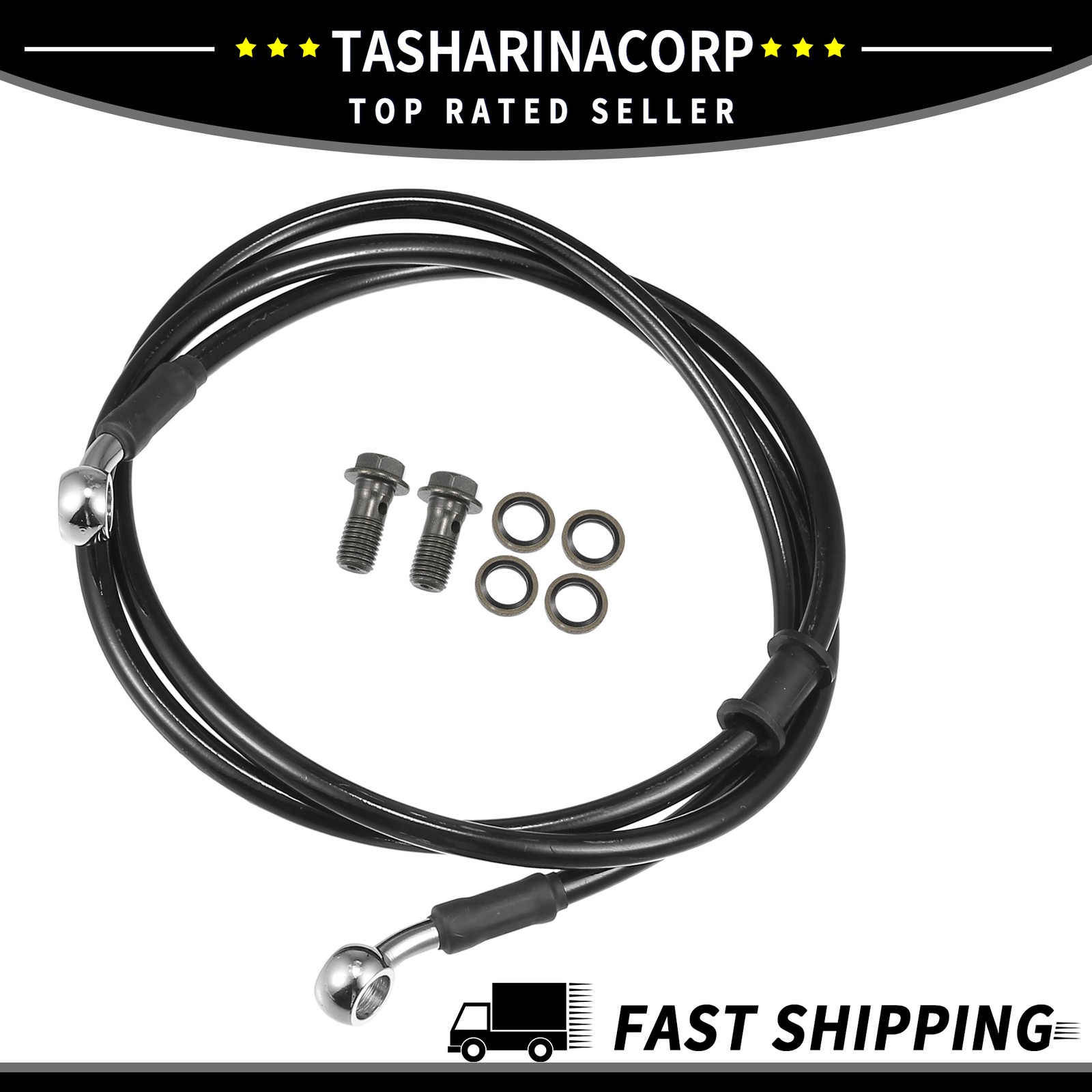 Universal Piece of 1 Brake Hose Motorcycle Braided Hydraulic Brake Line 140cm