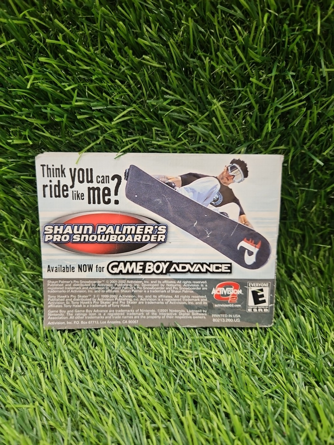 Tony Hawk Pro Skater 3 gba Manual Only