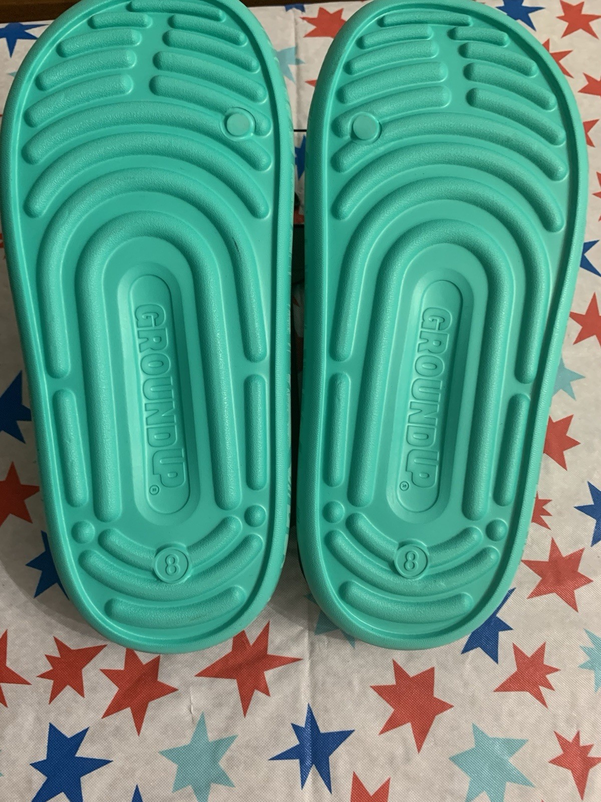 Size 8 Mountain Mtn Dew Baja Blast Sandals Slides NWT