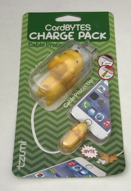 NEW Tzumi 6273 CordBYTES Charger with Cable Protection Pack Lion charging cable