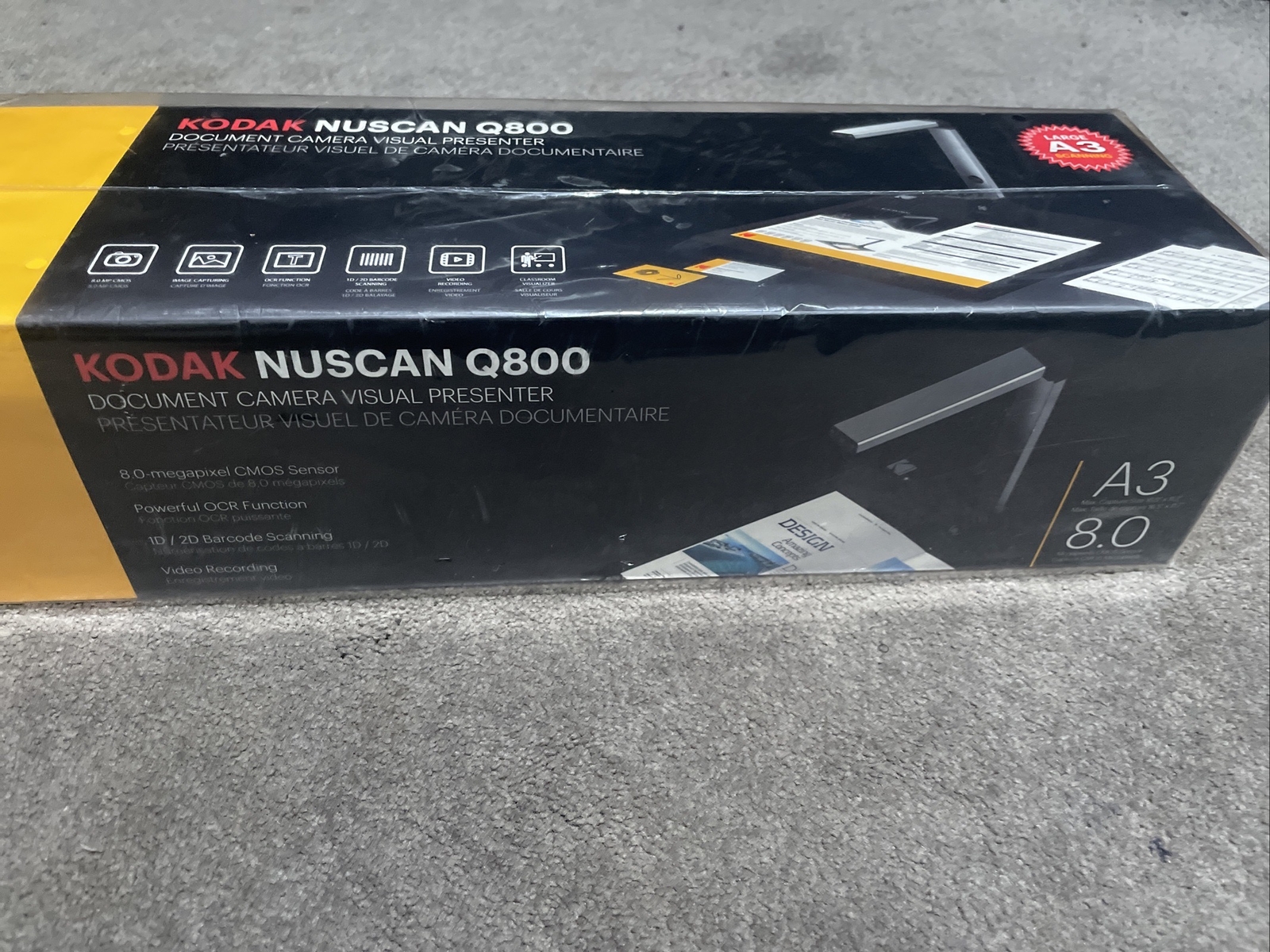 Kodak Nuscan Q800 Document Camera Visual Presenter Large A3 Scanning New Sealed