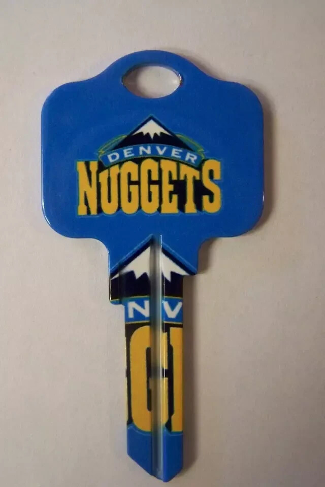 DENVER NUGGETS KWIKSET KW1/KW10 HOUSE KEY BLANK