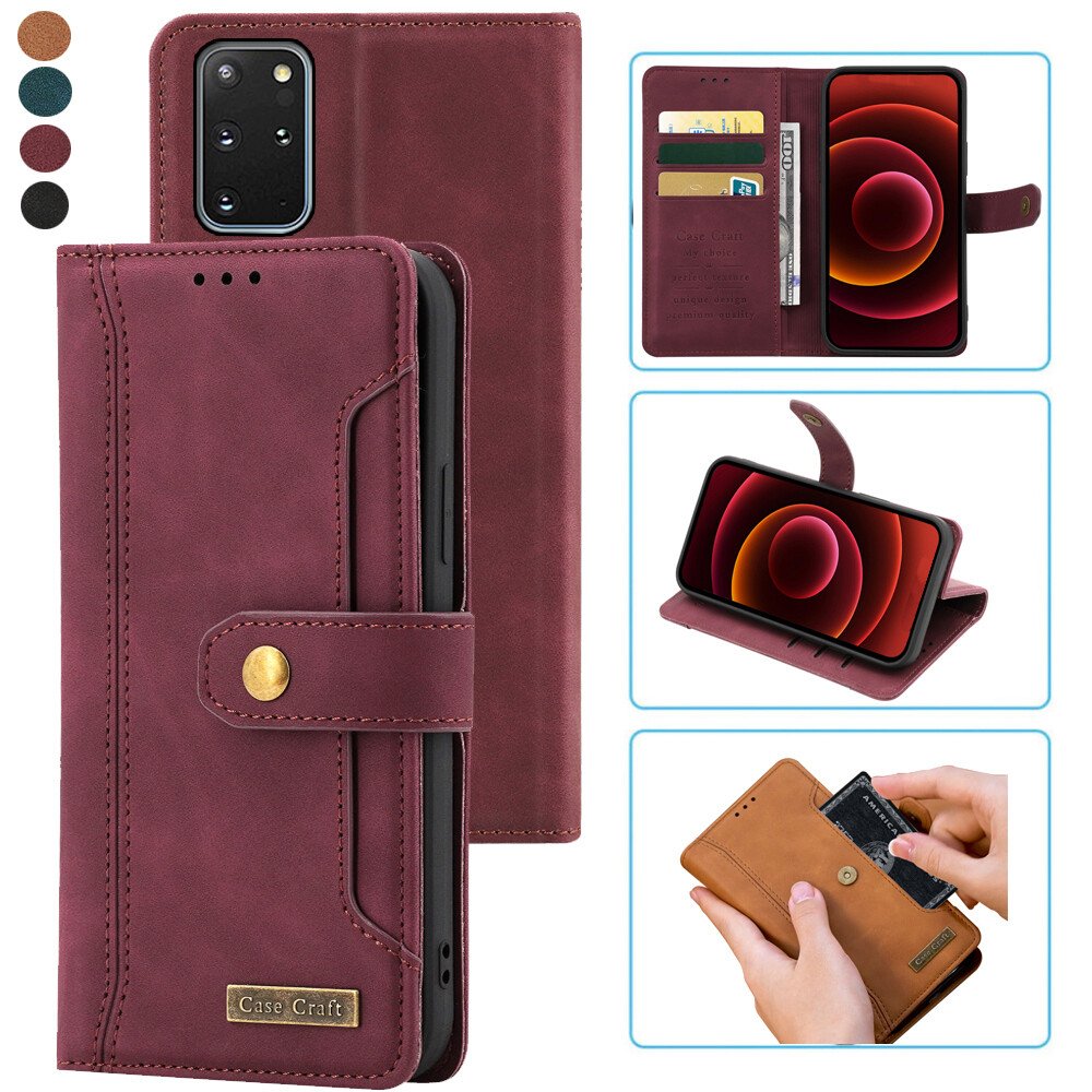 Samsung Galaxy S20+ 5G Notebook Style Card Case,Leather Magnetic Flip Phone Case