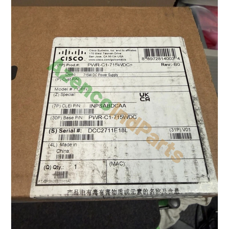 1PCS Brand New Cisco PWR-C1-715WDC 715W DC Power Supply Module Fast Shipping