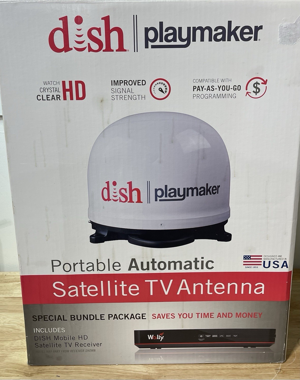 Winegard Playmaker Portable Satellite Antenna With Receiver