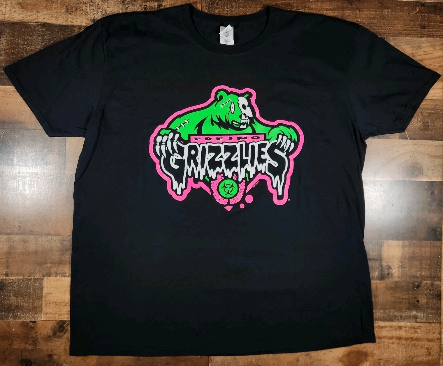 Fresno Grizzlies Shirt Mens Large Black Halloween Zombies Horror Scary Retro Art