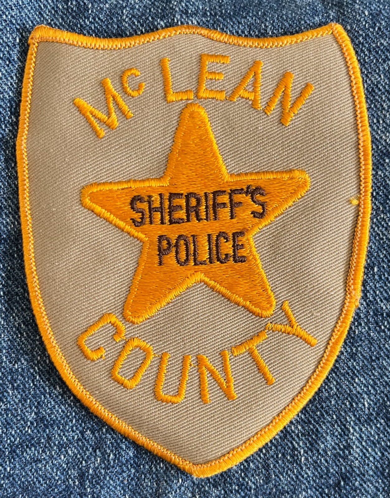 McLean County Illinois IL Sheriff's Police  Shoulder Patch Unsewn Vintage