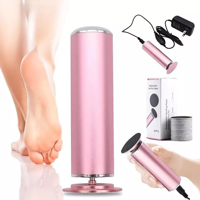 Dermave Electric Foot Callus Remover Foot File Pedicure Tools 60Pcs Sanding Disc